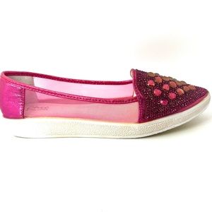 Fashion sneaker with stones fuchsia color new in box